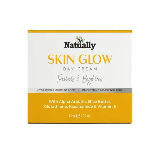 Natually Glow Day Cream Alpha Arbutin, Glutathione, Niacinamide & Shea Butter