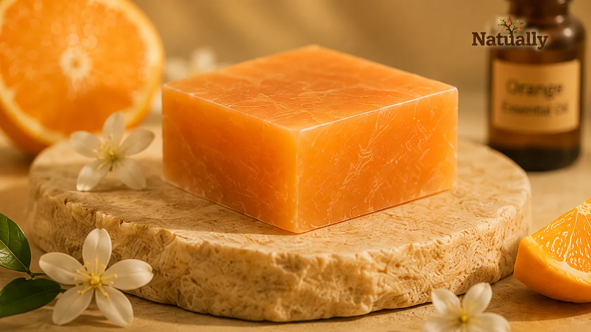 Natually Vitamin-C Soap with Orange Essential Oil - 125g - Image 6