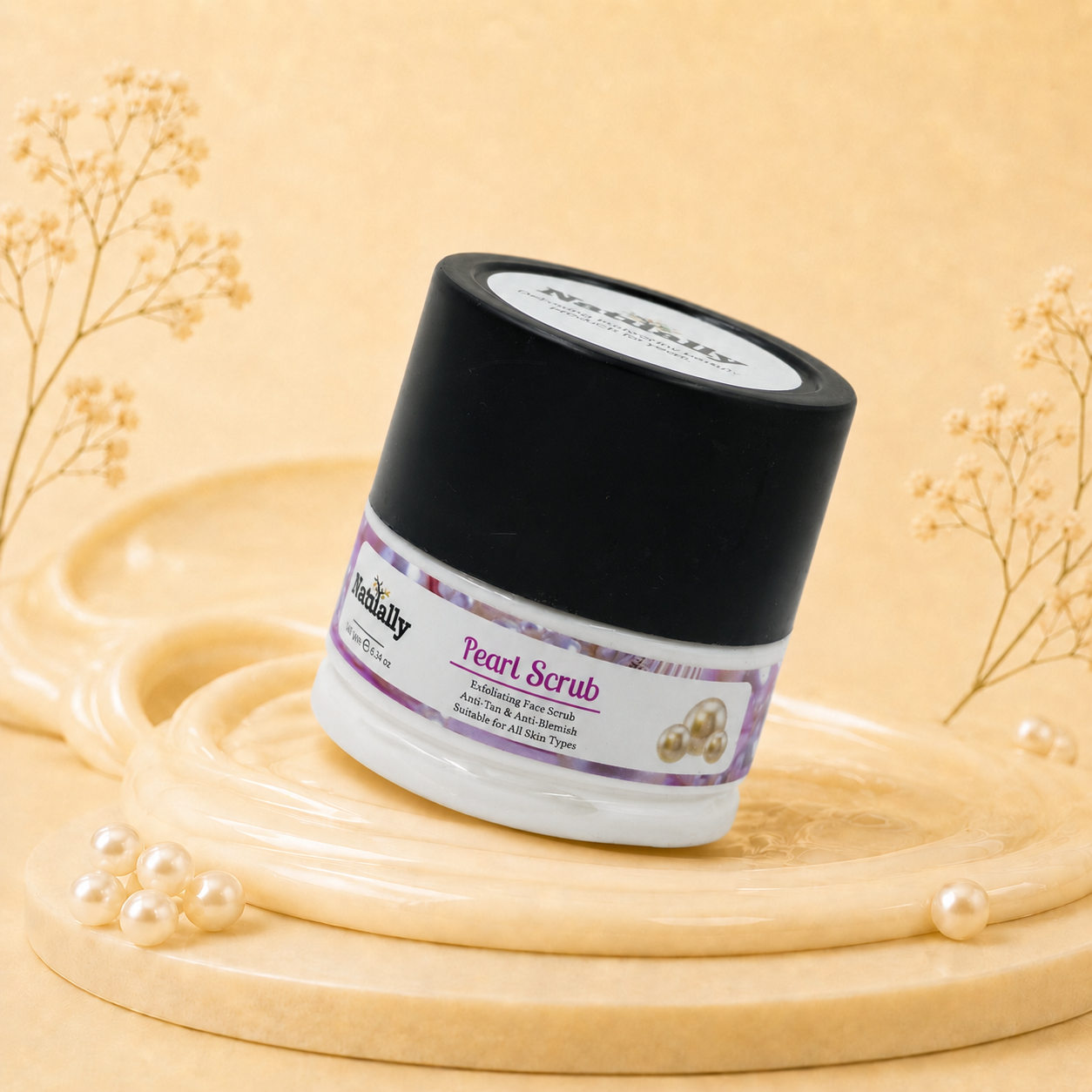 Natually Pearl Scrub Exfoliating Face Scrub Anti-tan & Anti Blemish