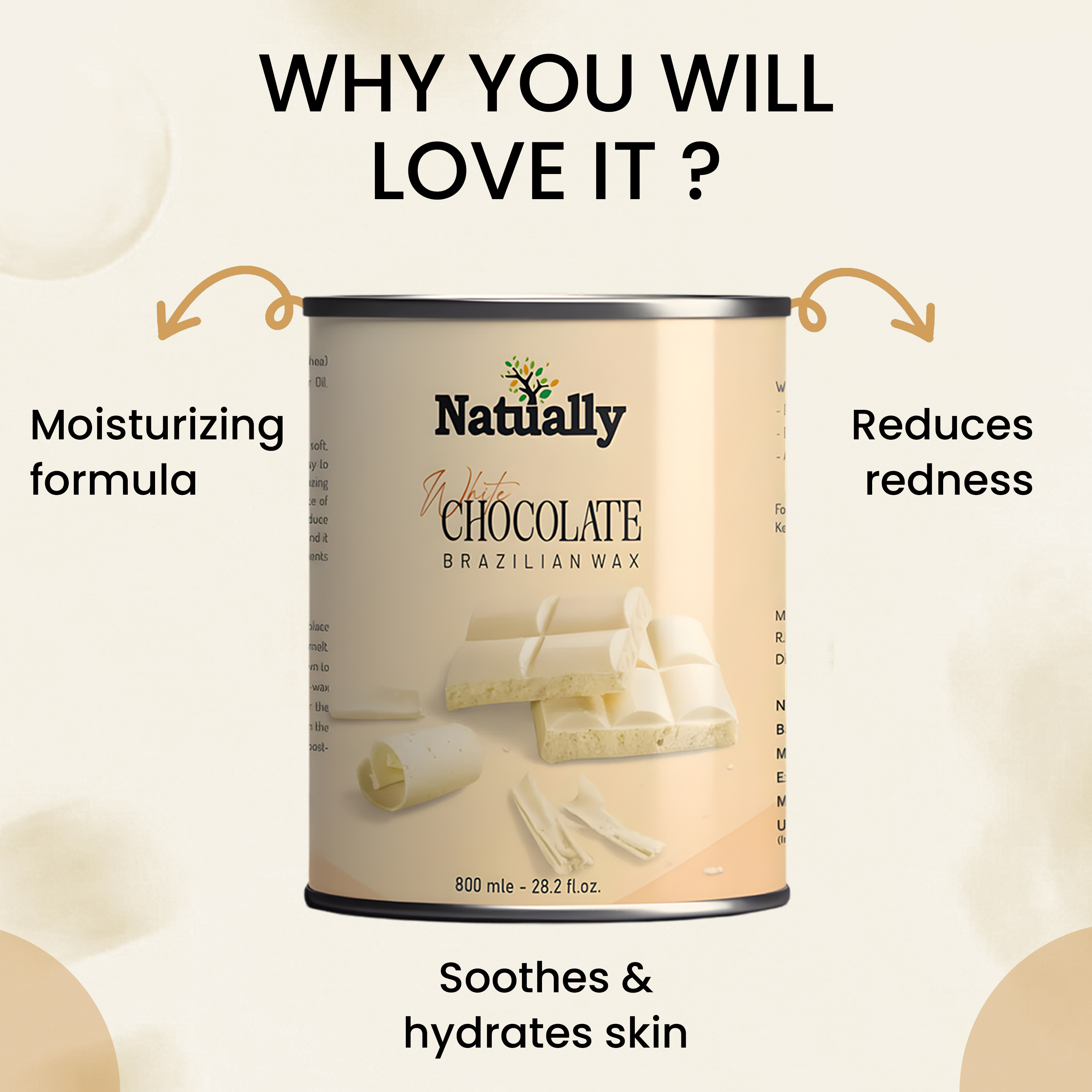 Natually White Chocolate Liposoluble gel Wax - 800g - Image 3
