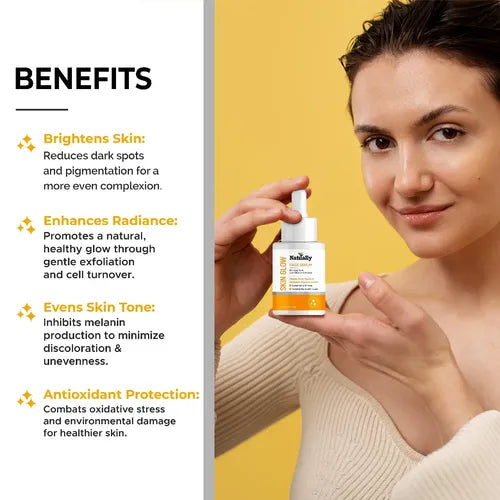 Natually Skin Glow Face Serum - 2% Kojic Acid, Glutathione and Papaya - 30ml