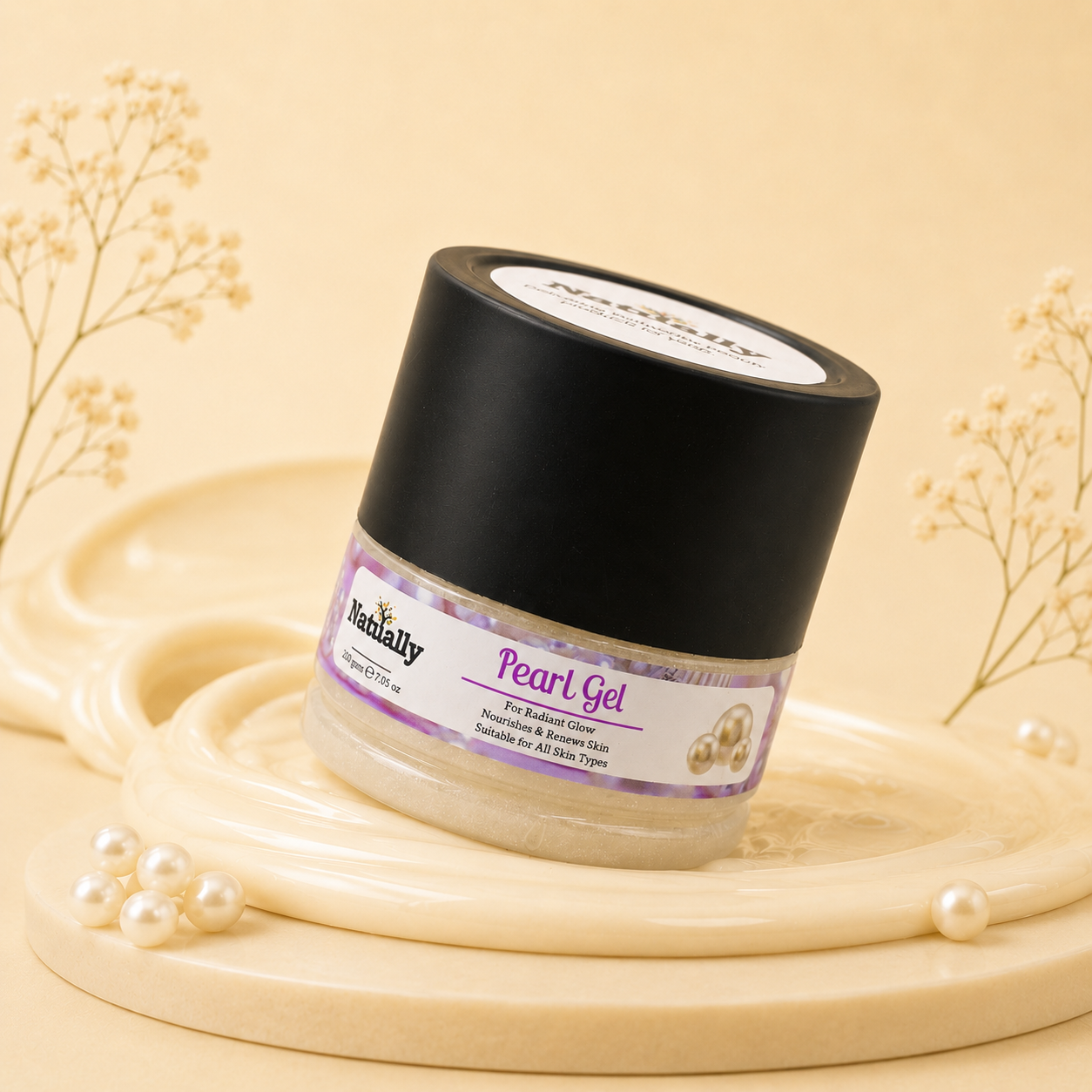 Natually Pearl Gel For Radiant GLOW Nourishes & Renews Skin