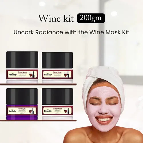 Wine facial Kit 200gm - Unclog pores & Revitalize Your Skin & Skincare Essentials