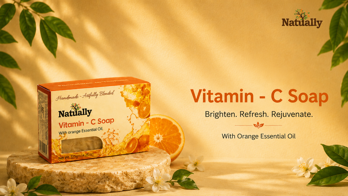 Natually Vitamin-C Soap with Orange Essential Oil - 125g - Image 7