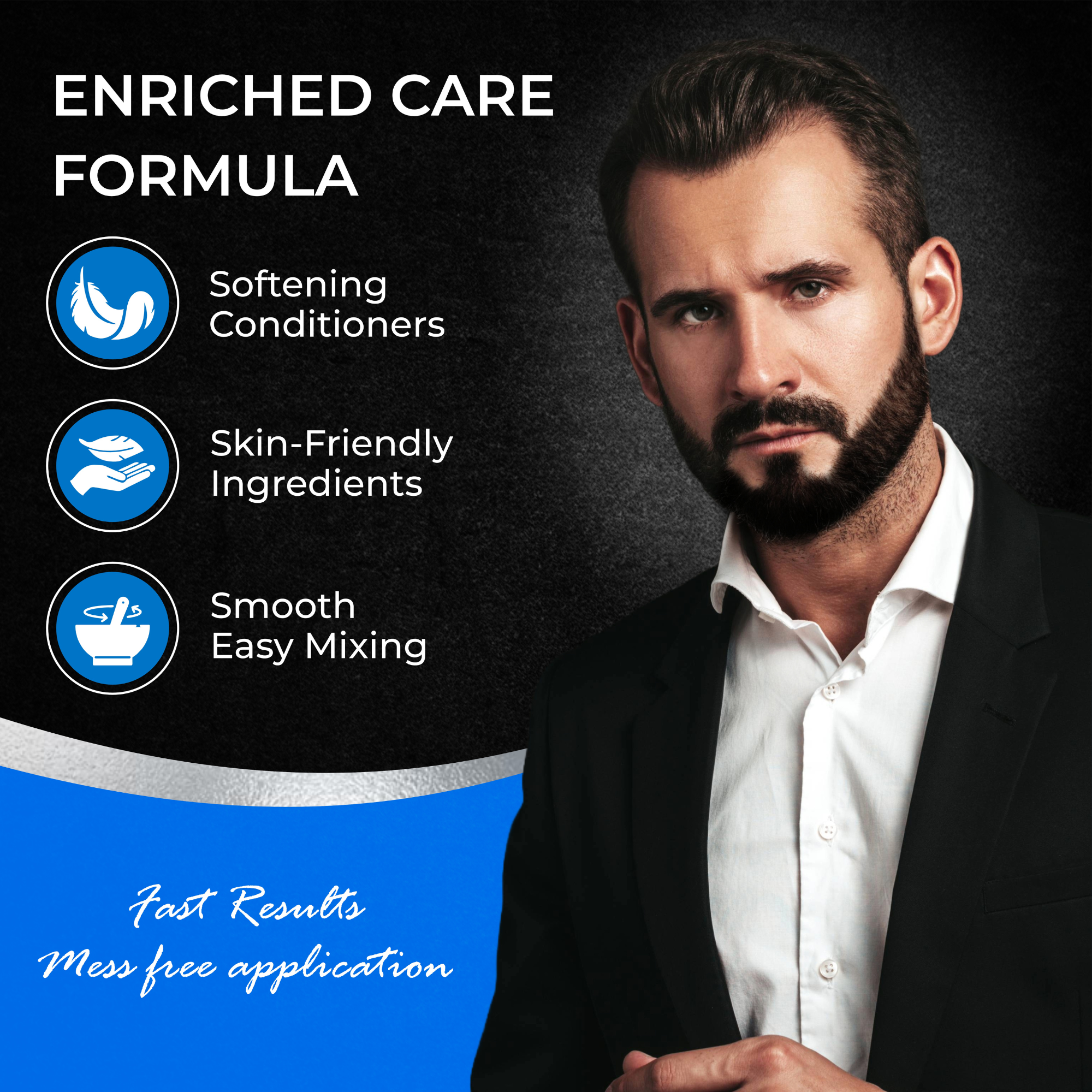 Natually Mustache and Beard Color Gentle and Long-Lasting