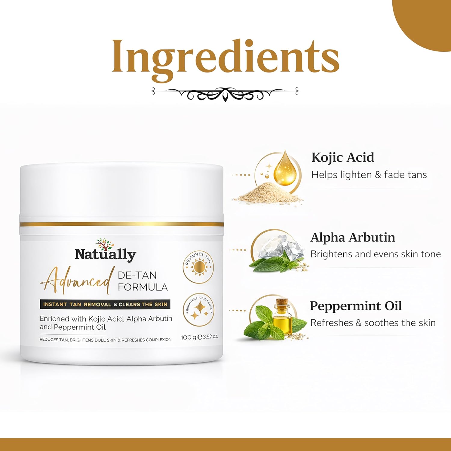 Advanced De-Tan Removal Cream for Bright and Even Skin Tone