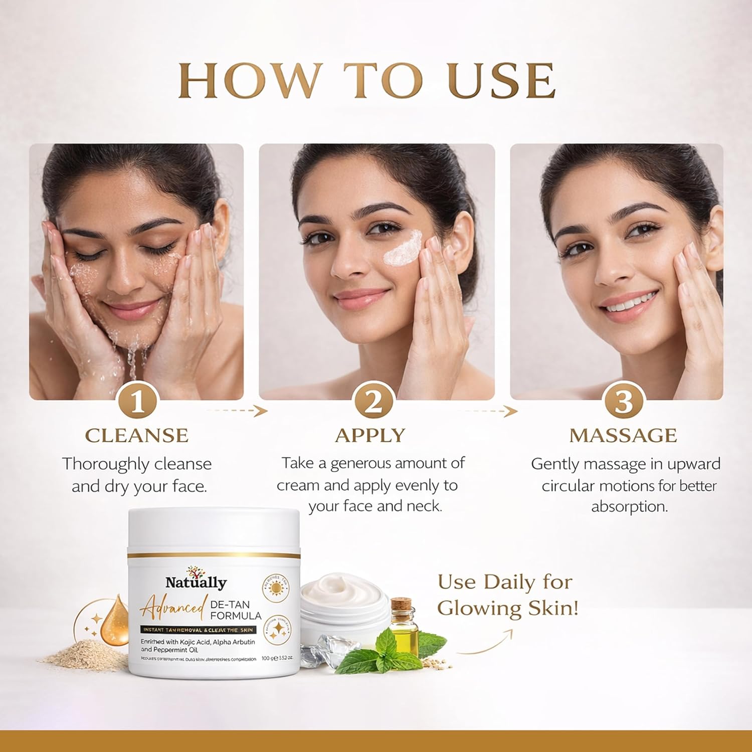 Advanced De-Tan Removal Cream for Bright and Even Skin Tone