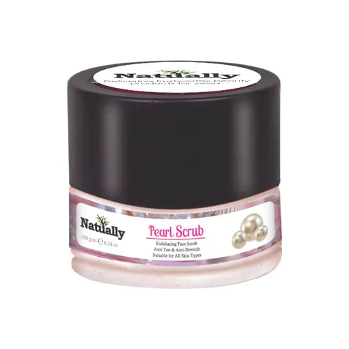 Natually Pearl Scrub Exfoliating Face Scrub Anti-tan & Anti Blemish - 180g