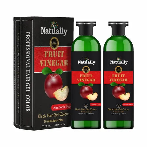 NATUALLY FRUIT VINEGAR  HAIR GEL COLOUR 500ML -10 MINUTES COLOUR & AMMONIA FREE