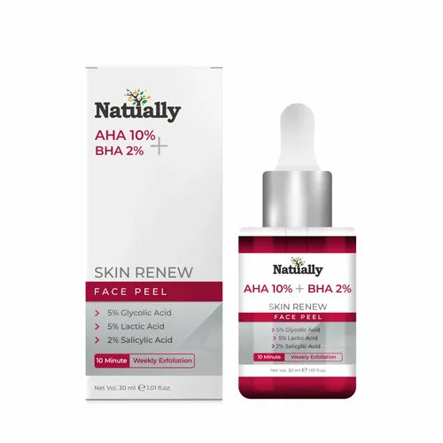 Skin Renew Face Peel with AHA 10% and BHA 2% for Smooth Skin