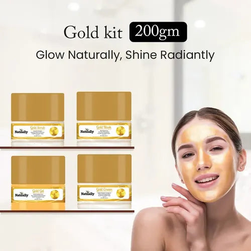 Gold Facial Kit 200gm - Glow Naturally & Shine Radiantly & Skin Care Essentials