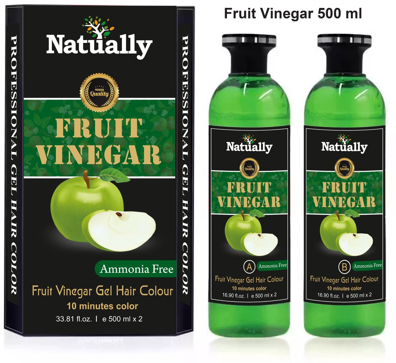 Natually Fruit Vinegar Dark Brown 500ml x 2