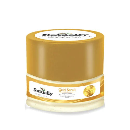Natually Gold Scrub Intensely Exfoliates Removes Impurities From Skin - 180g