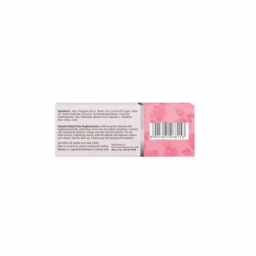 Natually Radiant Rose Brightening Bar With Glutathione & Rose Petals