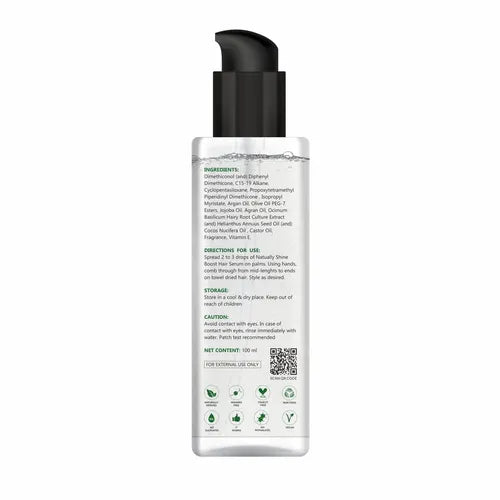 Natually Shine Boost Hair Serum - Enhance Shine, Moisturize, Anti Frizz - 100ml