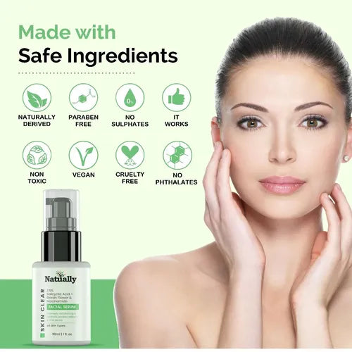 Natually Skin Clear Serum - 2.5% Salicylic Acid + Bioran Flower & Niacinamide
